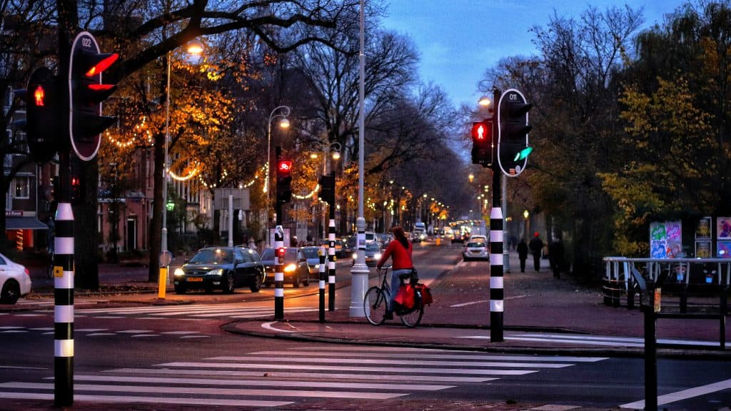 Fietser zonder licht